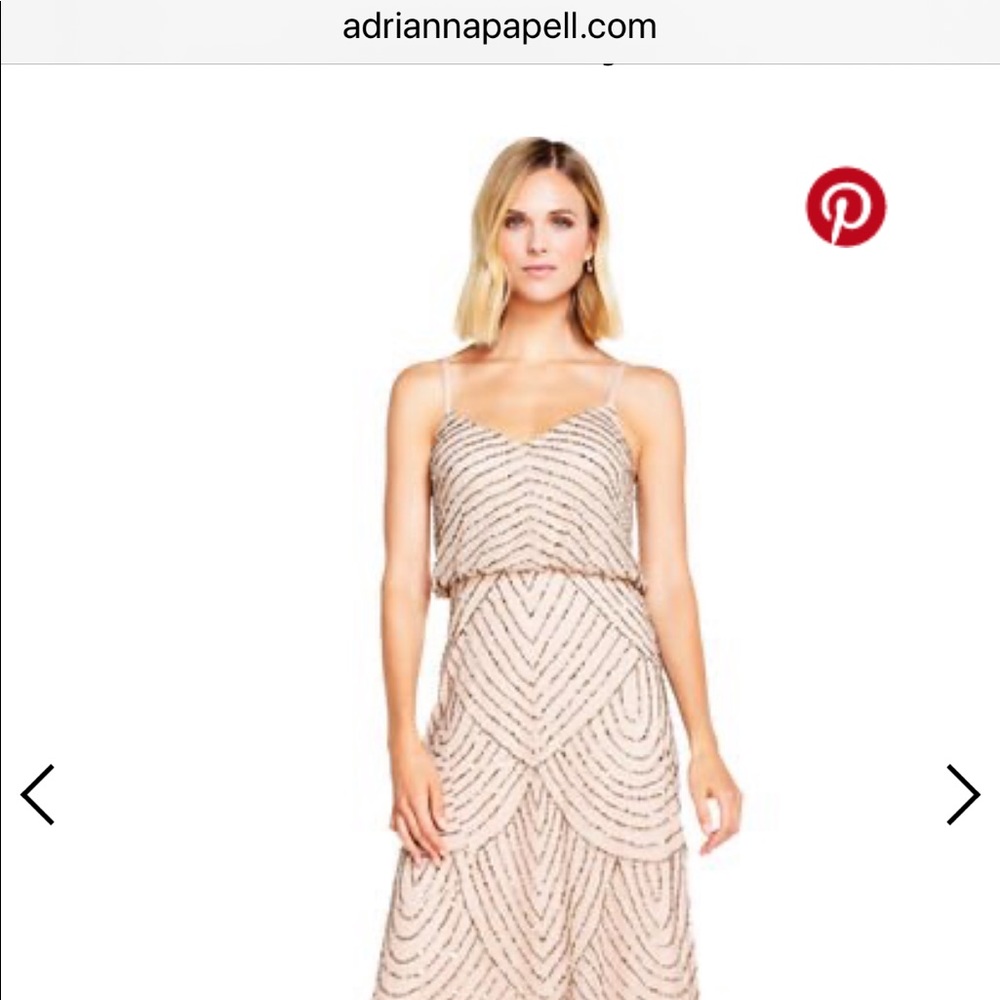 Adrianna Papell Blush Bridesmaid dress